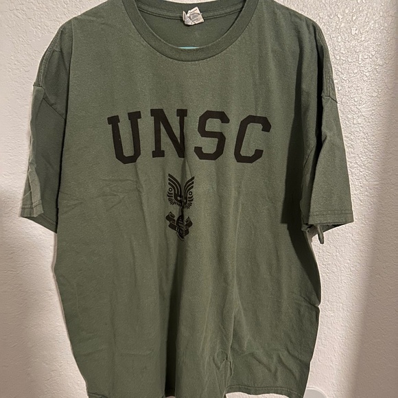 Gildan 2010 Microsoft Halo 3 UNSC Promo T Shirt Green Mens Sz US 2XL - Picture 1 of 3
